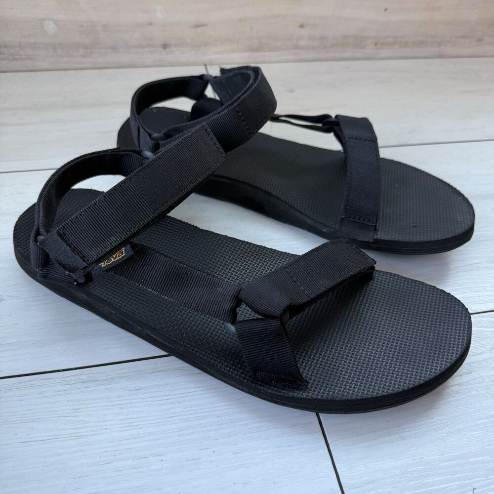 Teva Original Universal Urban Sandal Adjustable Straps Black Size 12 #1004010